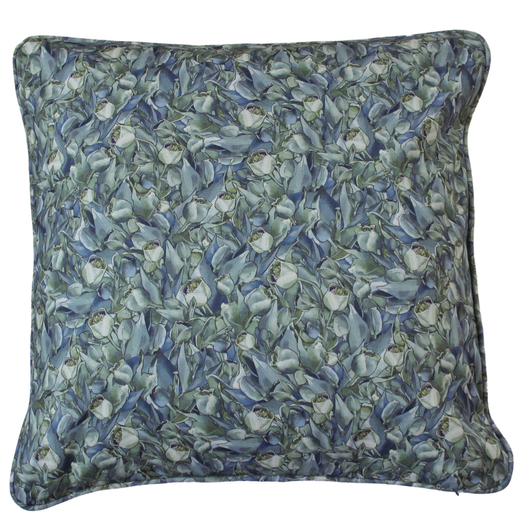 Hellebore Cushion - Satin Serene Jadeite